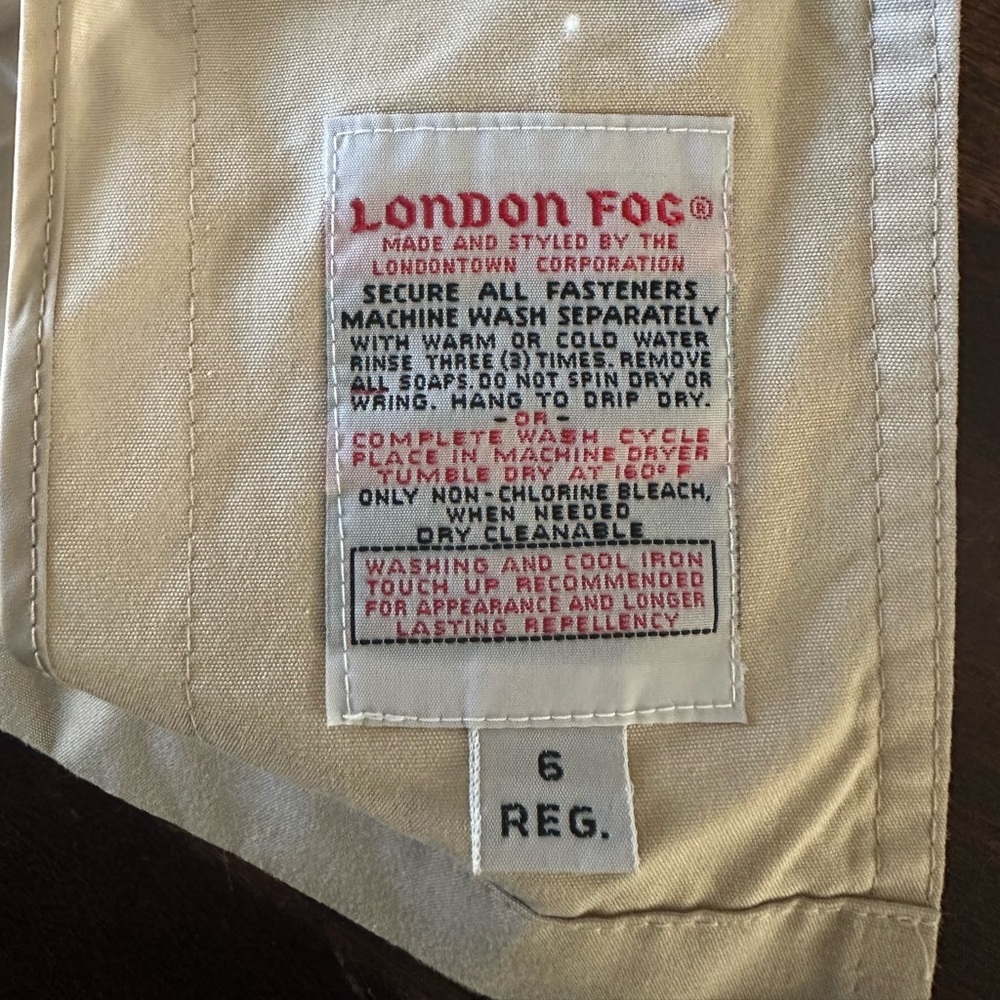 London Fog Vintage Faux Fur Lined Trench Coat Women’s 6 Classic Beige Timeless - Picture 5 of 10